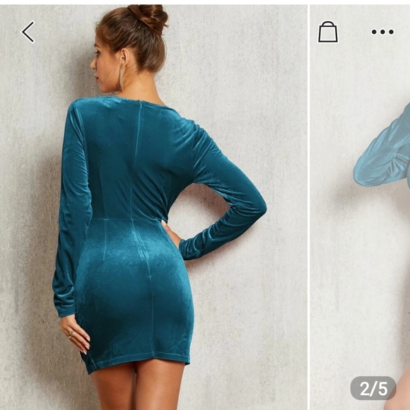 Blue fitted dress - Picture 2 of 2